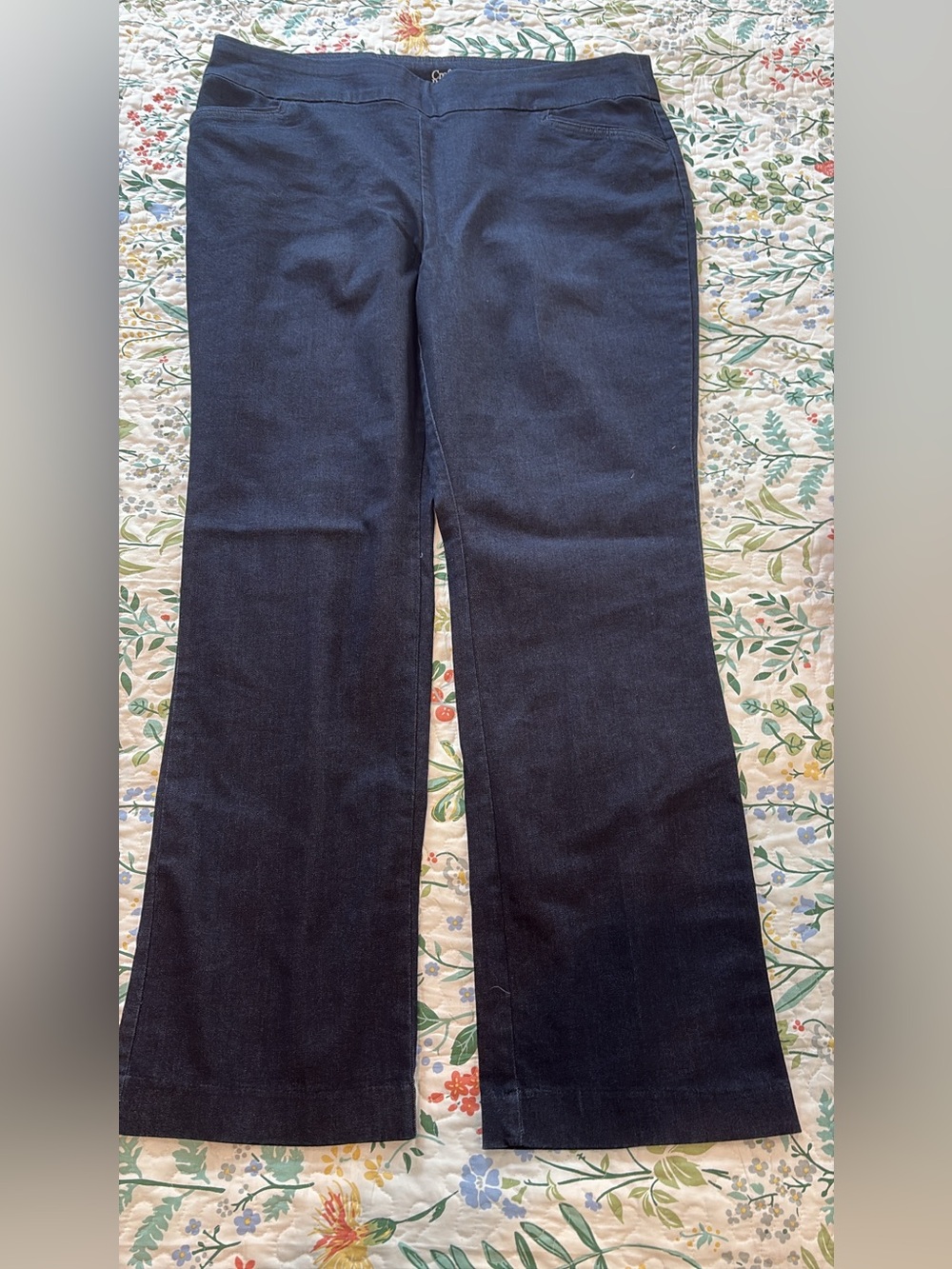 Croft & Barrow Dark Flare Pants